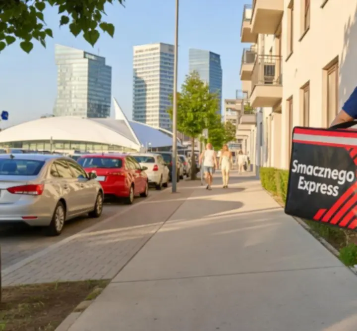 Kurier dostarczający jedzenie w Gdyni